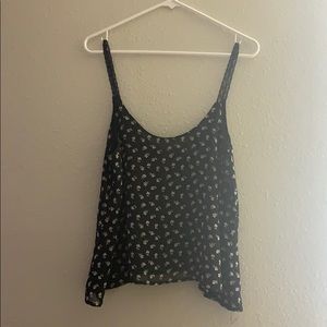 Tank top with lace straps
